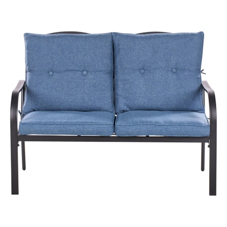 Zestaw ogrodowy dla 4 osób MESTRINO Metal Niebieski