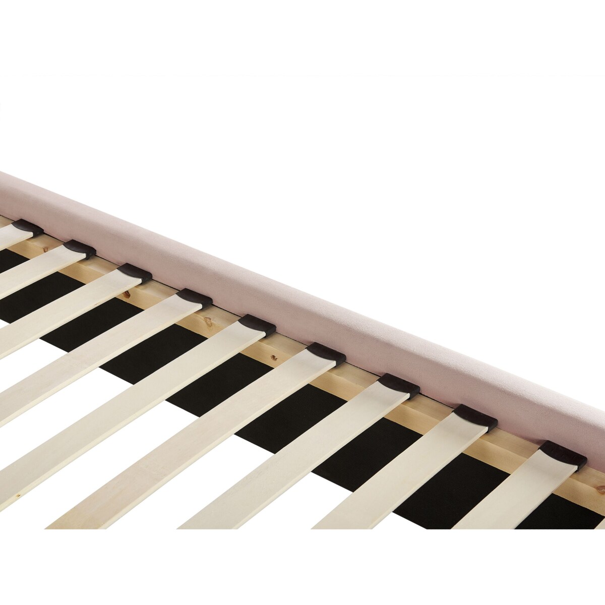 Łóżko Welur AYETTE 180 x 200 cm Pastelowy róż