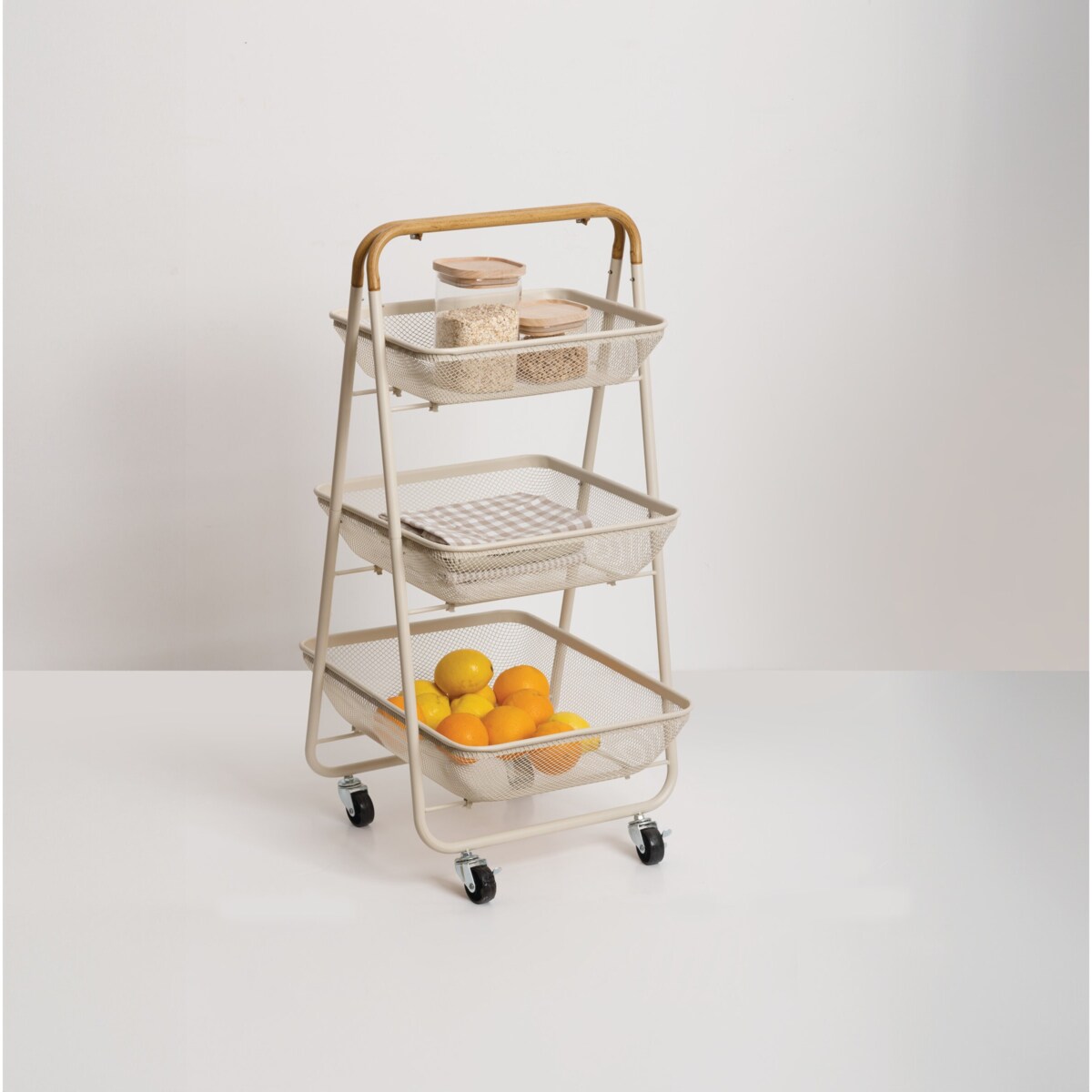 Wózek kuchenny metalowy 86x48x41,5 cm ZEWA biały