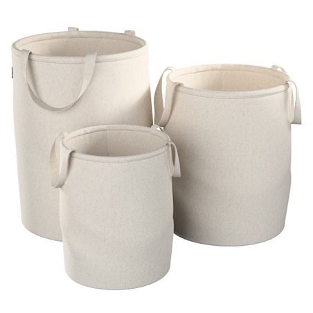 Kosz na zabawki Tobi, melanż szaro-beżowy, 30x40cm, Happiness