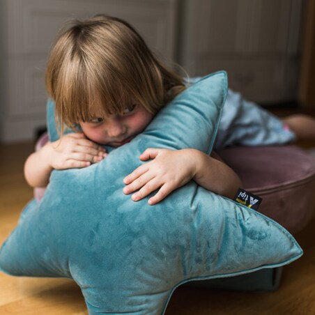 Poduszka Lucky Star, ecru-czarny, 52x15x52cm, Magic Collection