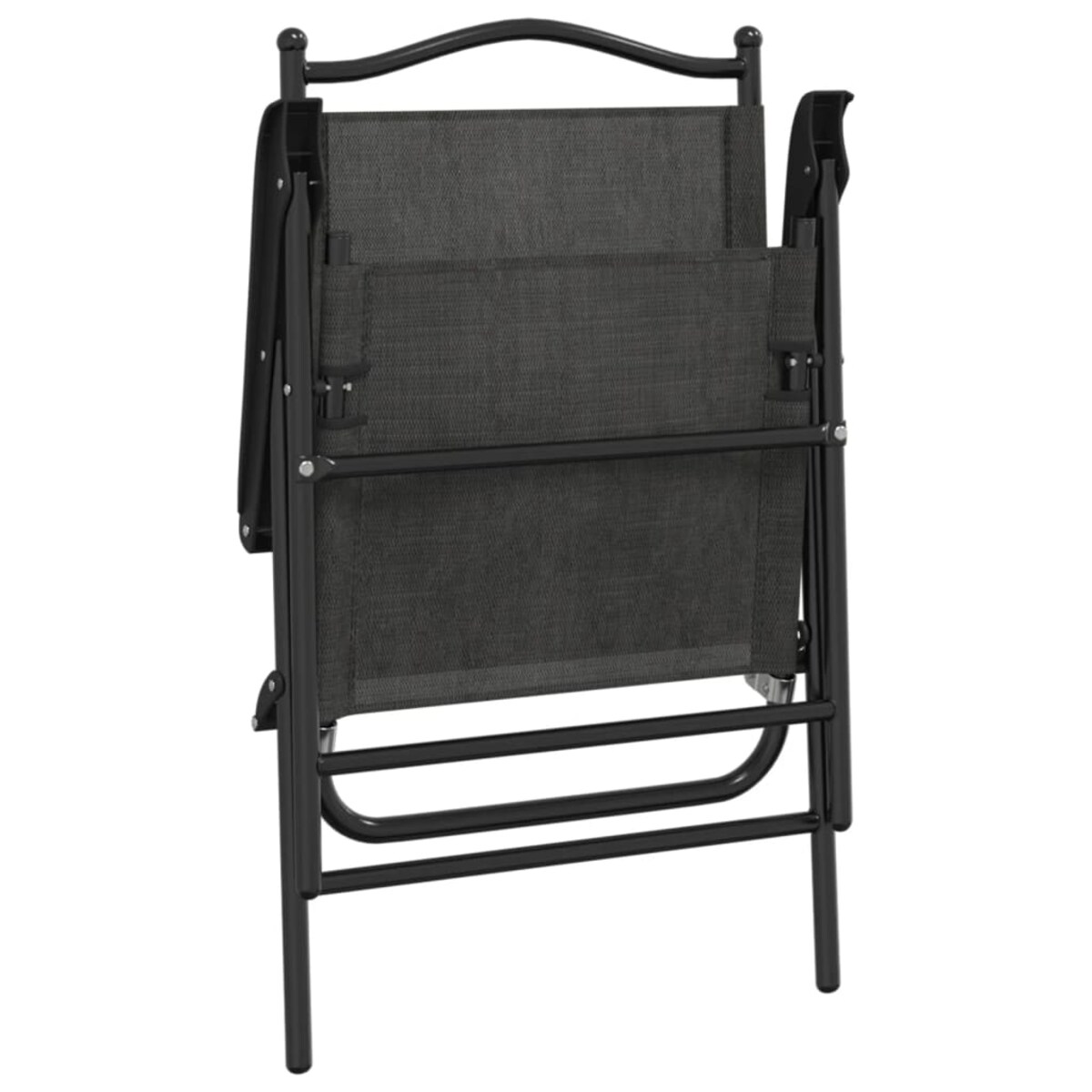 vidaXL Składane krzesła ogrodowe 8 szt., szary melanż stal i textilene