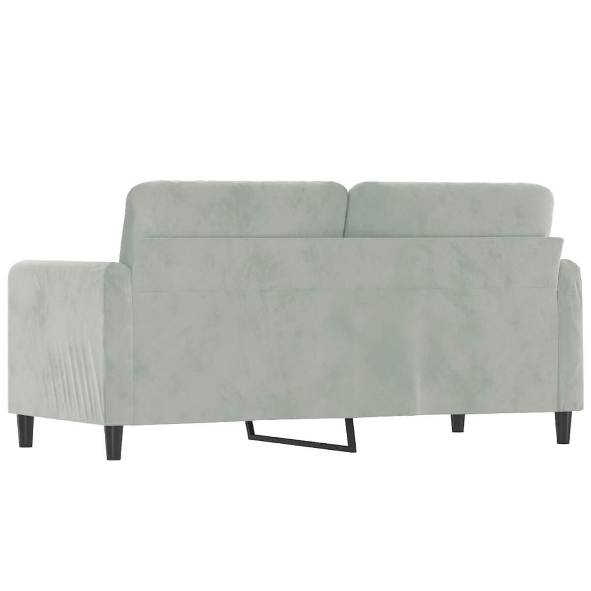 vidaXL Sofa 2-osobowa, jasnoszara, 140 cm, tapicerowana aksamitem
