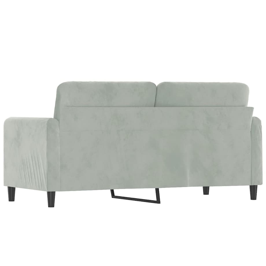 vidaXL Sofa 2-osobowa, jasnoszara, 140 cm, tapicerowana aksamitem