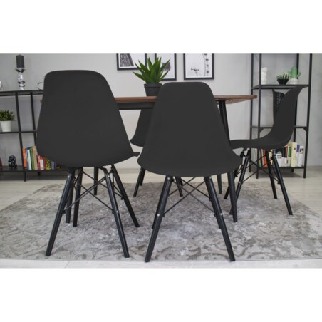 Krzesło Do Jadalni Kuchni Salonu Osaka Czarne / Nogi Czarne