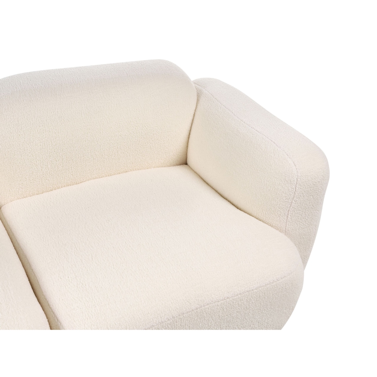 Sofa dla 3 osób AFOSS Boucle Złamana biel