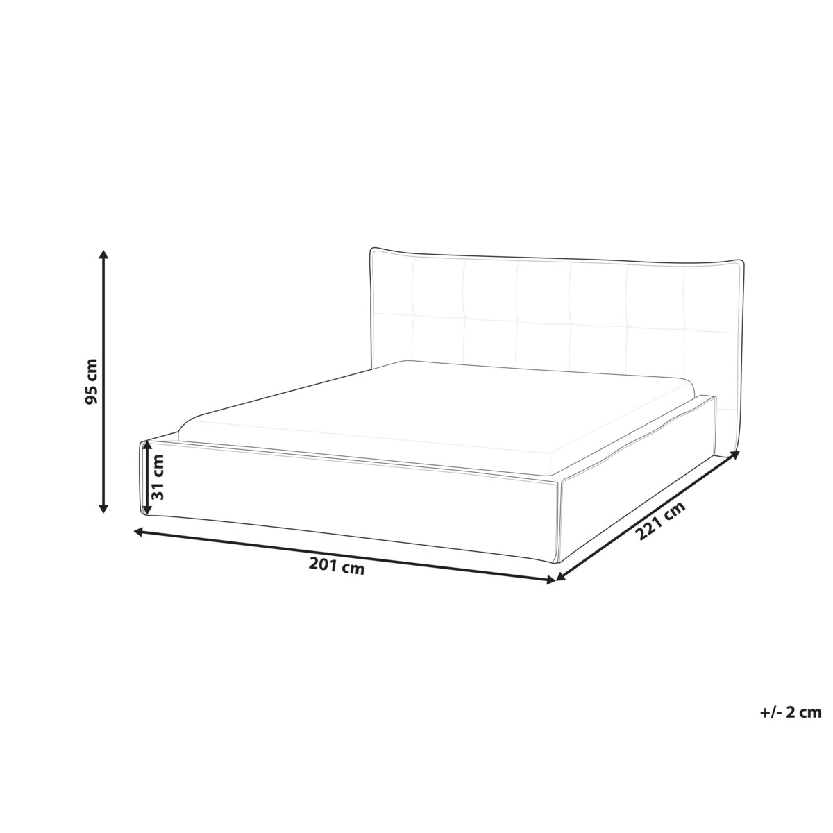 Łóżko wodne LESTRE 160 x 200 cm Zielony