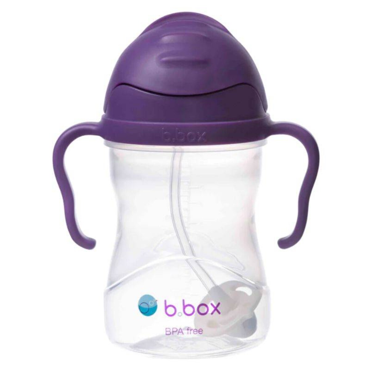 Bidon dla dzieci ze słomką 240 ml - kubek niekapek winogronowy, b.box