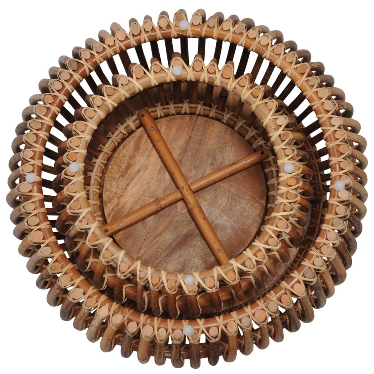 vidaXL Stoliki kawowe, 2 szt., naturalny rattan