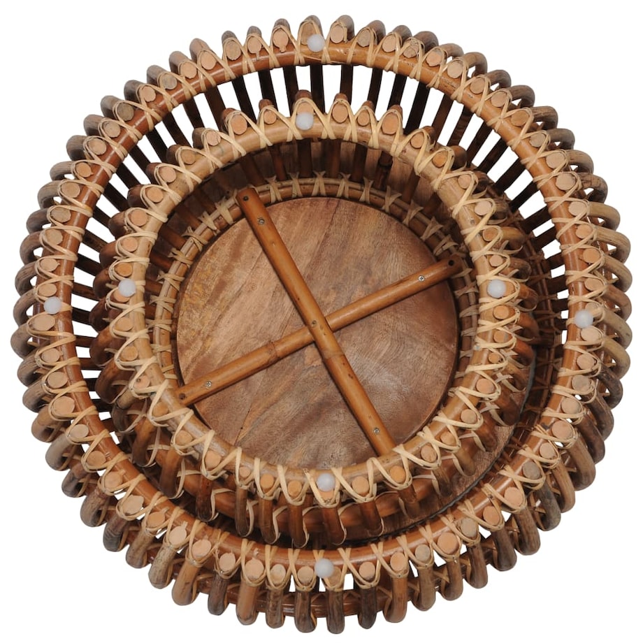 vidaXL Stoliki kawowe, 2 szt., naturalny rattan