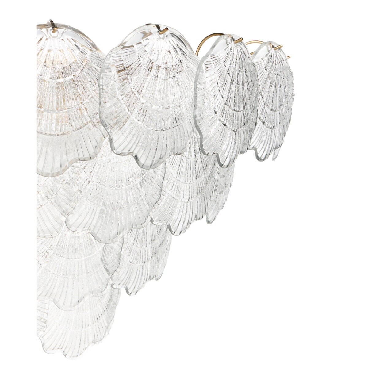 Żyrandol TEMASH Szkło Mosiężny