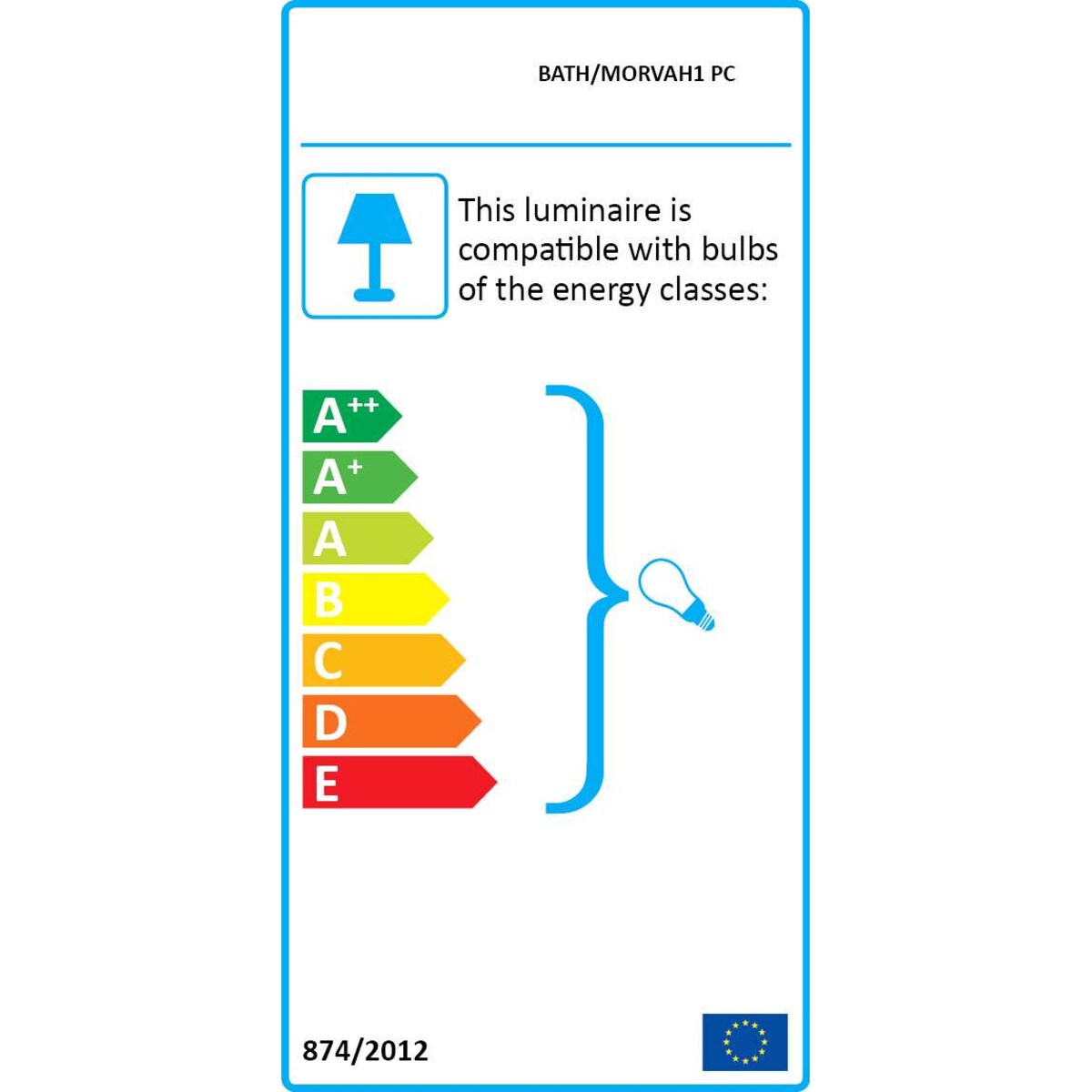 Kinkiet LAMPA ścienna BATH-MORVAH1-PC Elstead łazienkowa OPRAWA szklana IP44 chrom przezroczysta