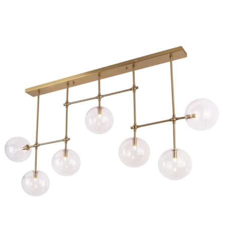 LAMPA wisząca LOLLIPOP P0295 Maxlight metalowa OPRAWA listwa szklane kule balls ZWIS na prętach mosiądz przezroczysty