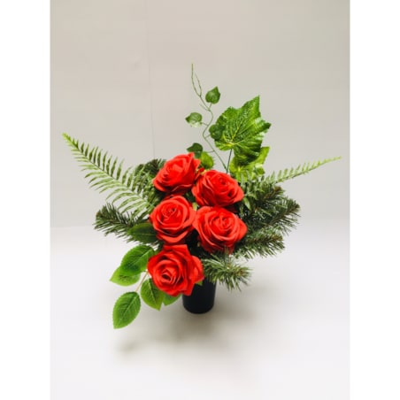 GOTOWY STROIK RÓŻA mamy wkład do flakonu wazonu wiązanka na cmentarz KWIATY