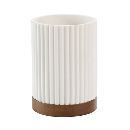 Prążkowany kubek łazienkowy NIAGARA, 8 x 10.8 cm