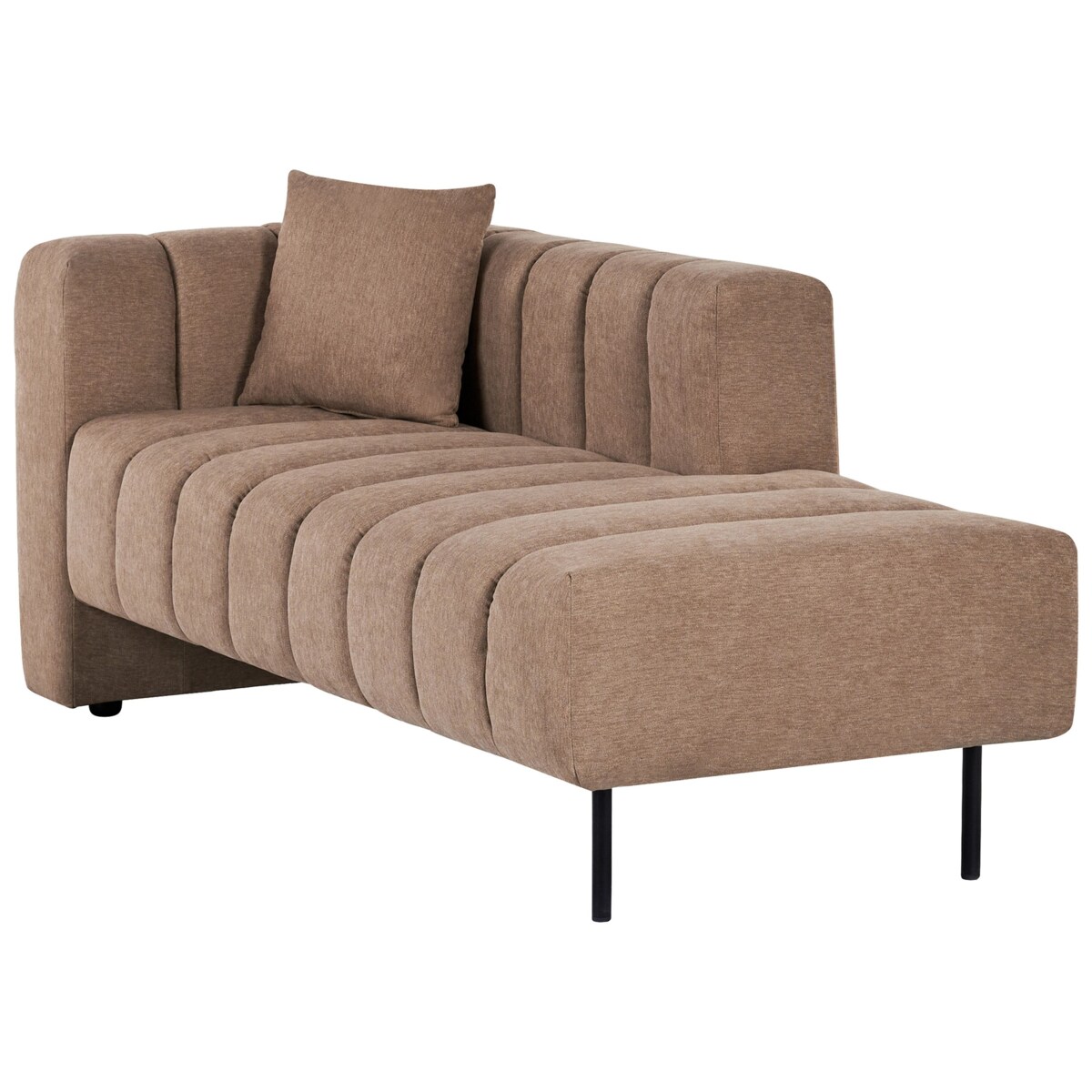 Szezlong lewostronny brązowy LANNILS