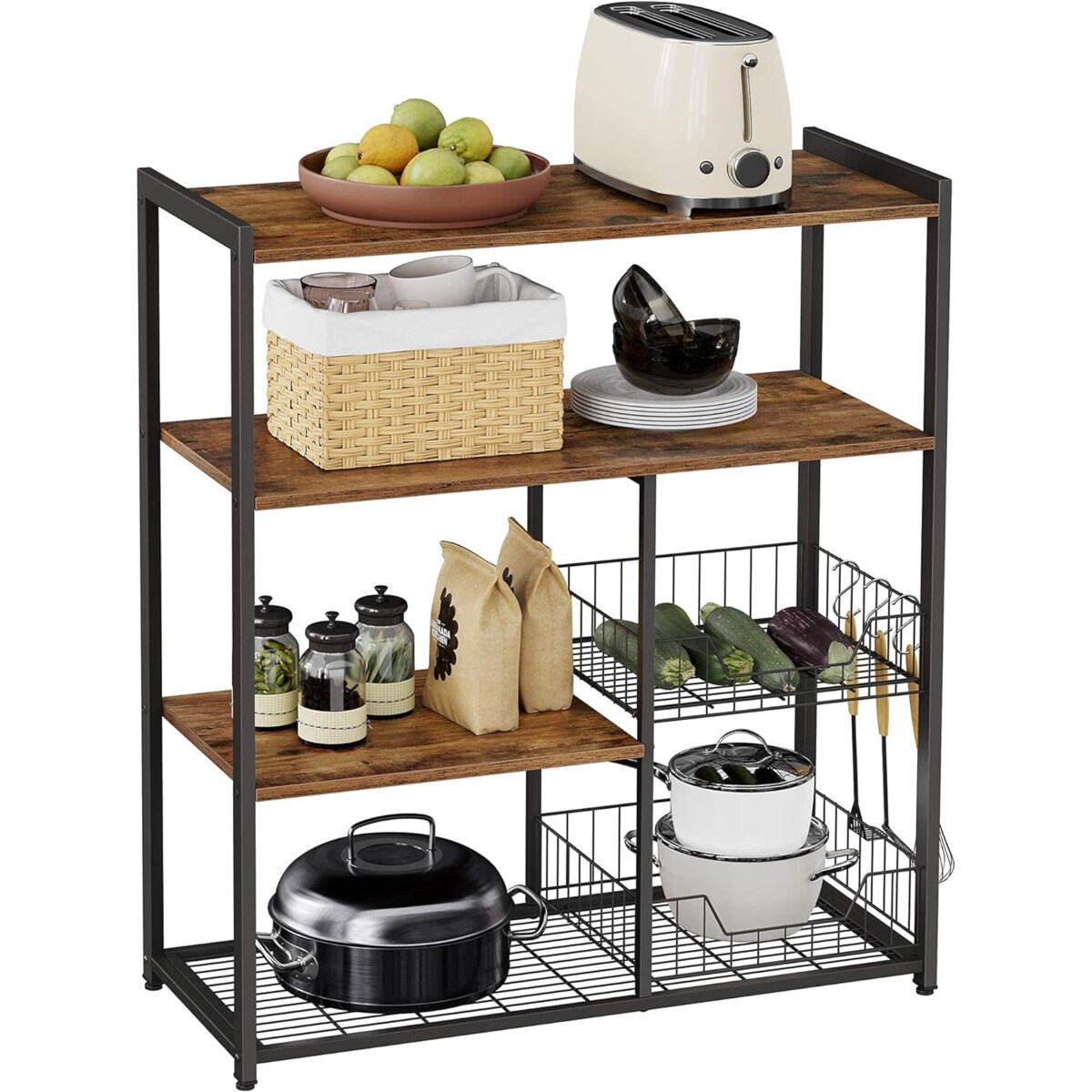 Szafka Kuchenna Wyspa, Regał Brązowy