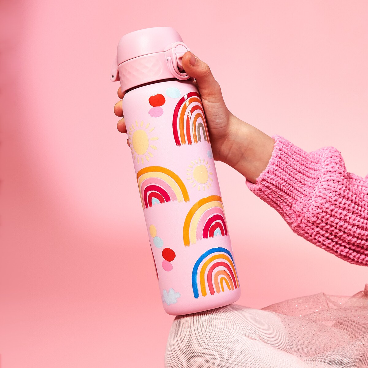 Butelka ION8 Single Wall I8SS600PPRAINB Rainbows