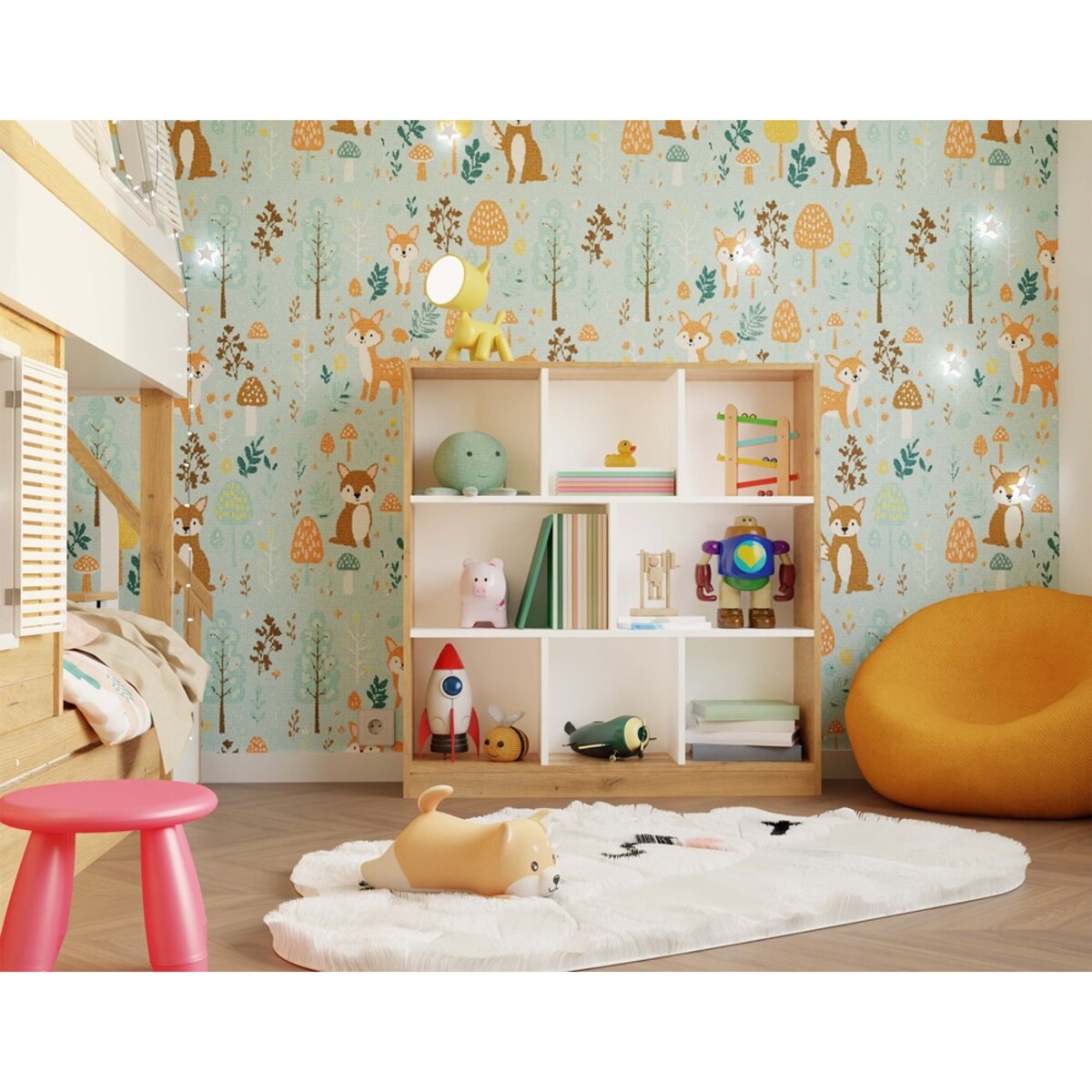 Regał Fiesta 8P DĄB ARTISAN BIEL