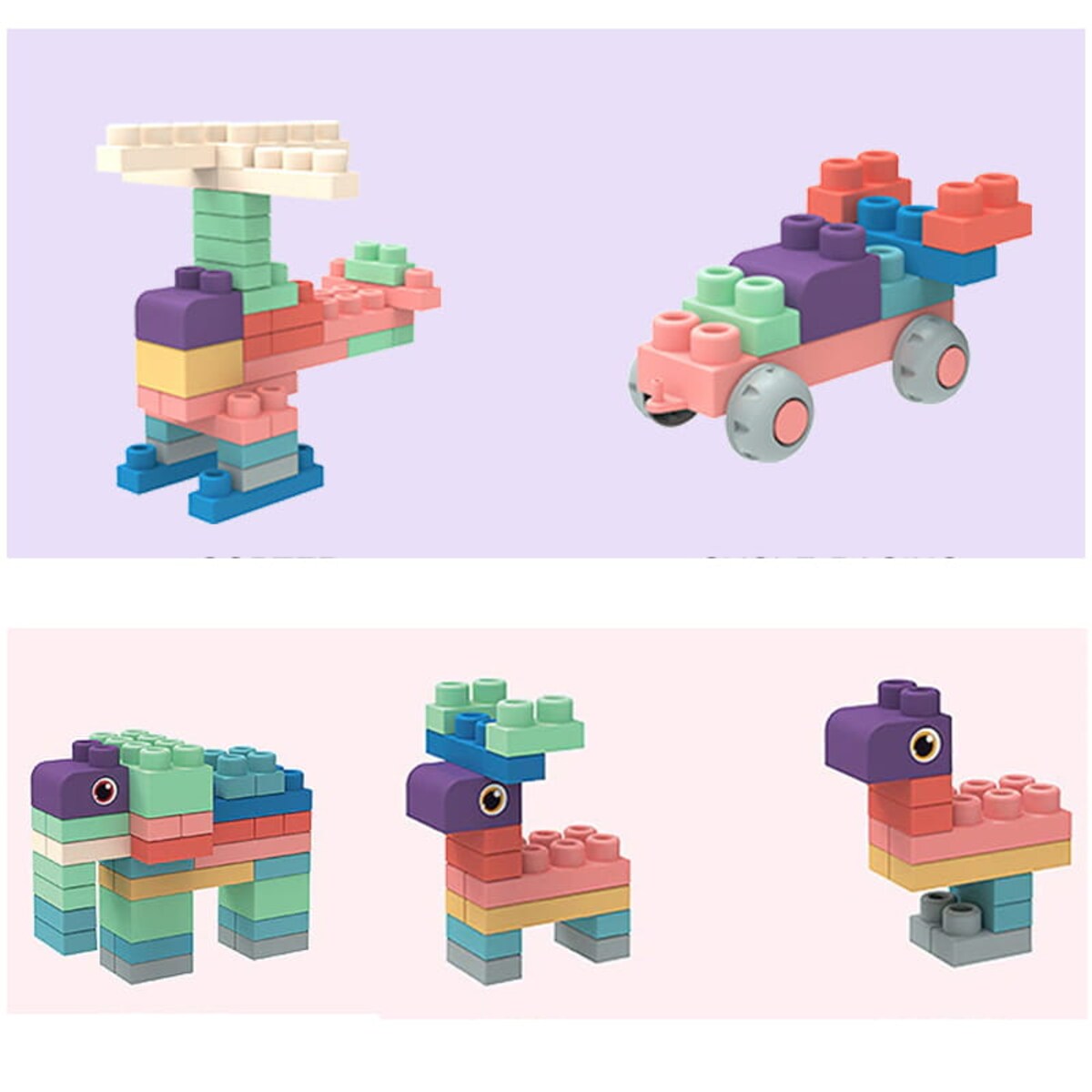 SOFT blocks - miękkie klocki konstrukcyjne 80 elementów