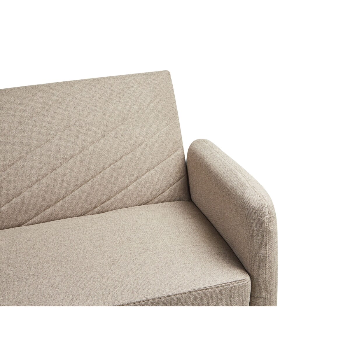 Sofa rozkładana SENJA Jasnobrązowy Len syntetyczny