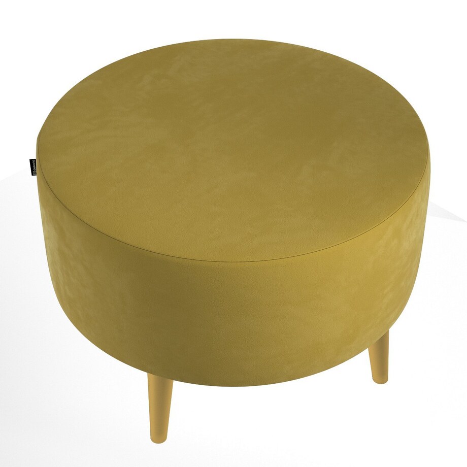 Podnóżek okrągły Velvet, oliwkowy zielony, Ø60 x 40 cm, Velvet