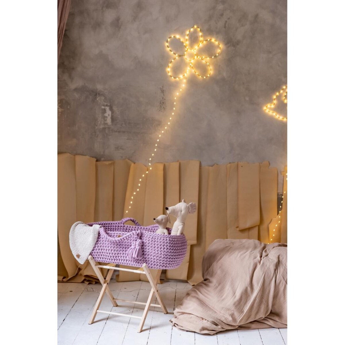 Kocyk Sensoryczny dla Noworodka - Jasnoszary - 70x50cm