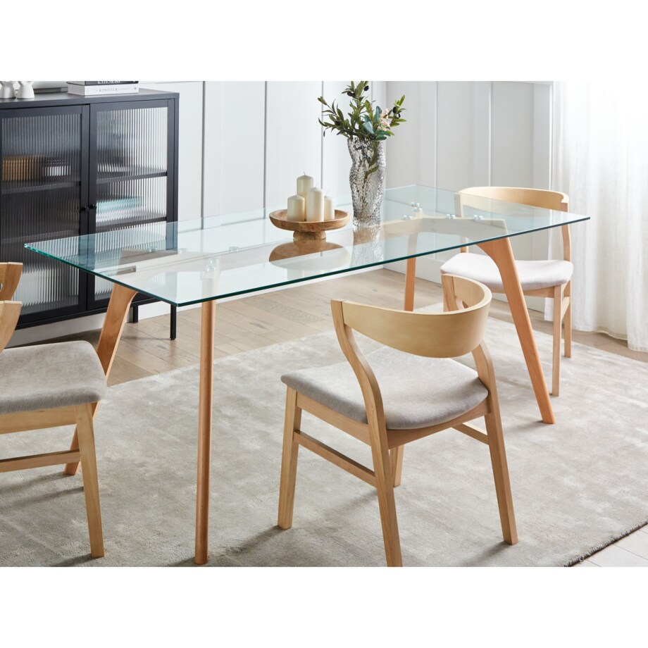Stół do jadalni szklany 180 x 90 cm HUDSON