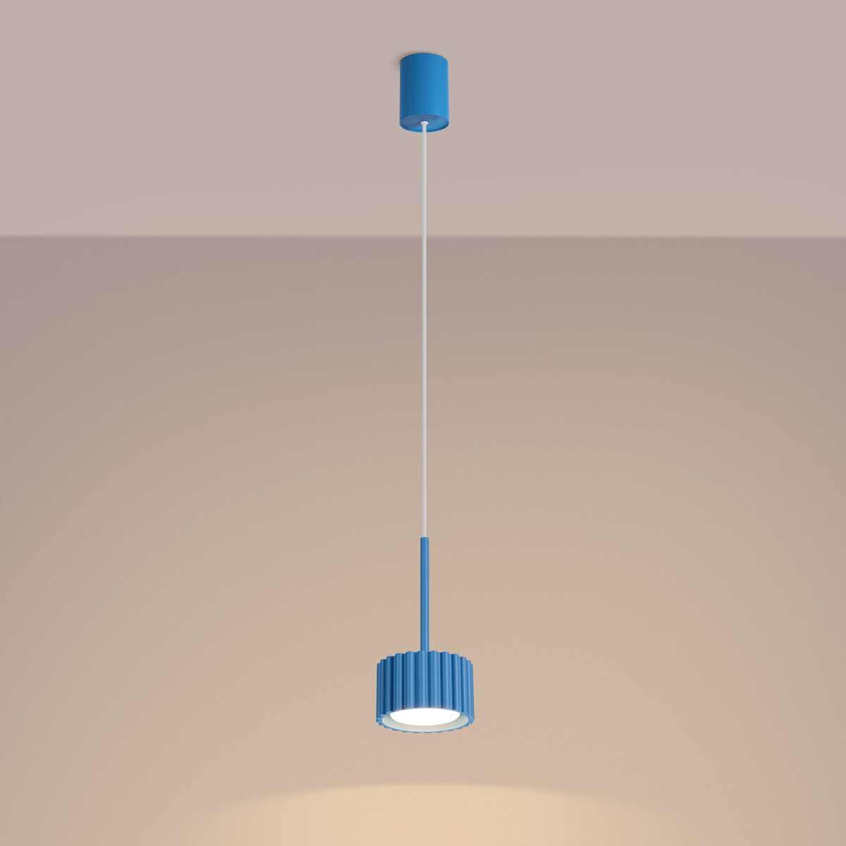 Lampa wisząca AURA 1 błękitna Gx53