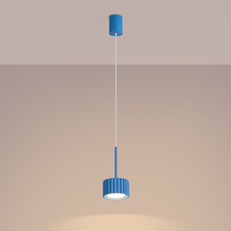 Lampa wisząca AURA 1 błękitna Gx53