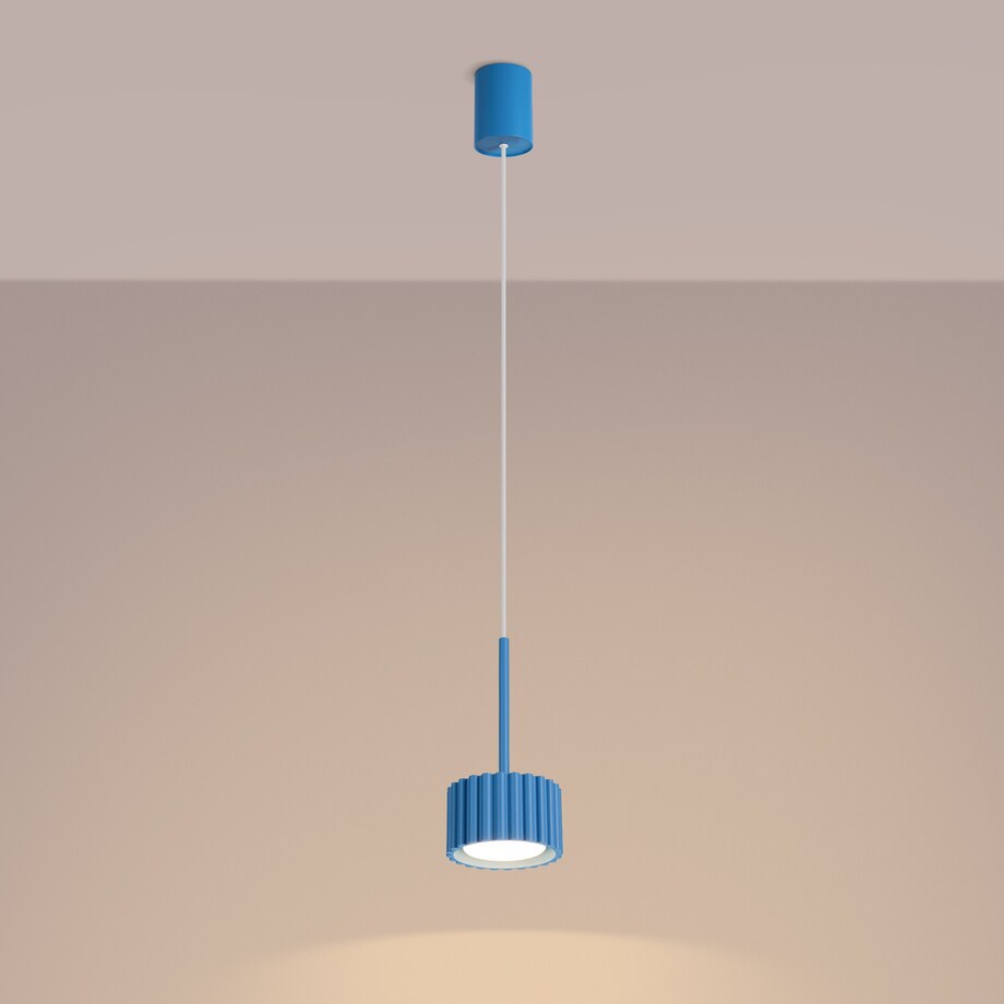 Lampa wisząca AURA 1 błękitna Gx53