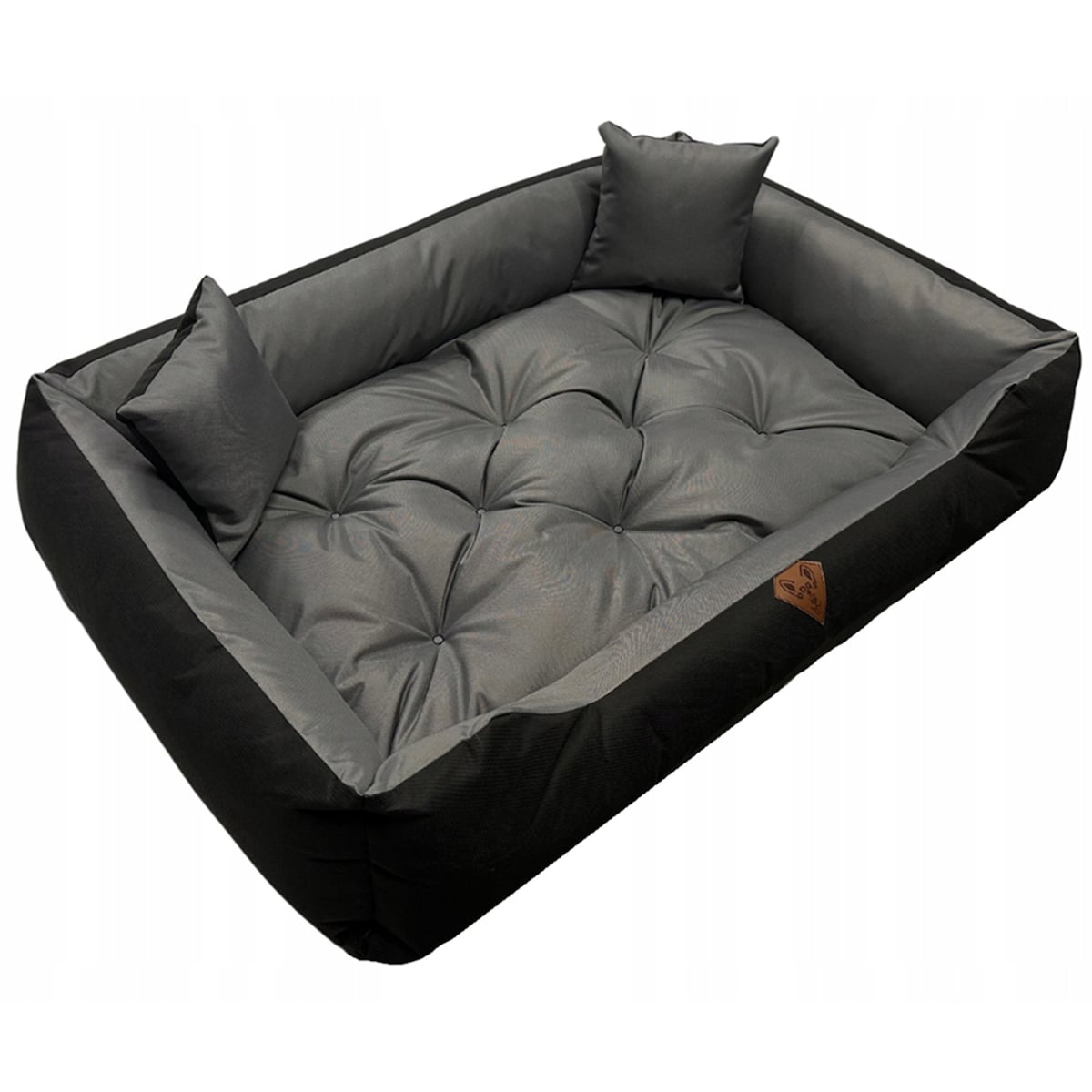 Legowisko Dla Psa Kanapa Posłanie 145X115 Cm Wodoodporne Poduszki Pikowane Szare