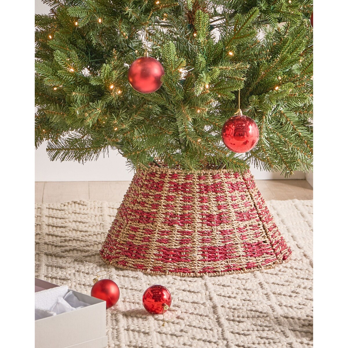 Osłonka pod choinkę NEIGE Trawa morska Naturalny 42 cm