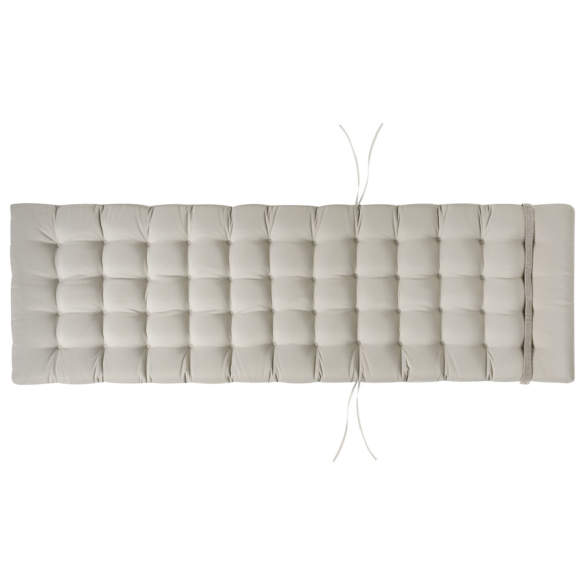 Poduszka na leżak ogrodowy CESANA PREMIUM 192 x 56 cm Beżowoszary