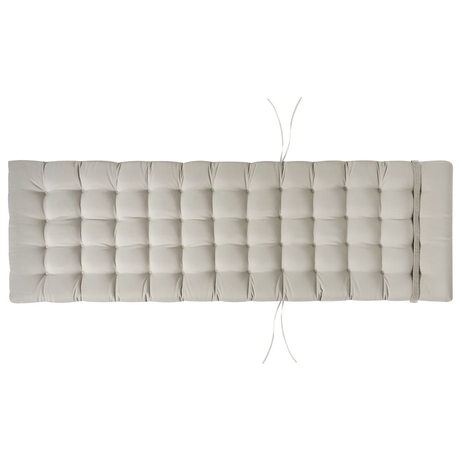 Poduszka na leżak ogrodowy CESANA PREMIUM 192 x 56 cm Beżowoszary