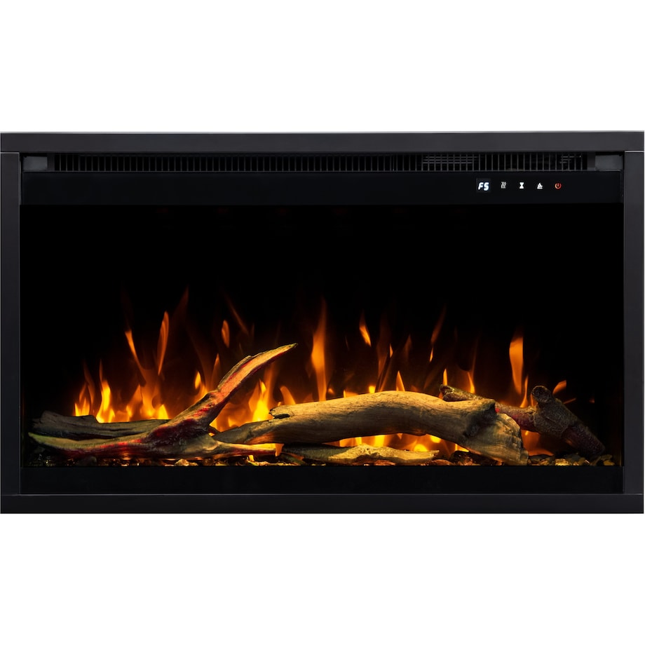 Wkład elektryczny AFLAMO 3D - do zabudowy - 90x45x20 cm - kominek LED z funkcją grzania 750/1500 W