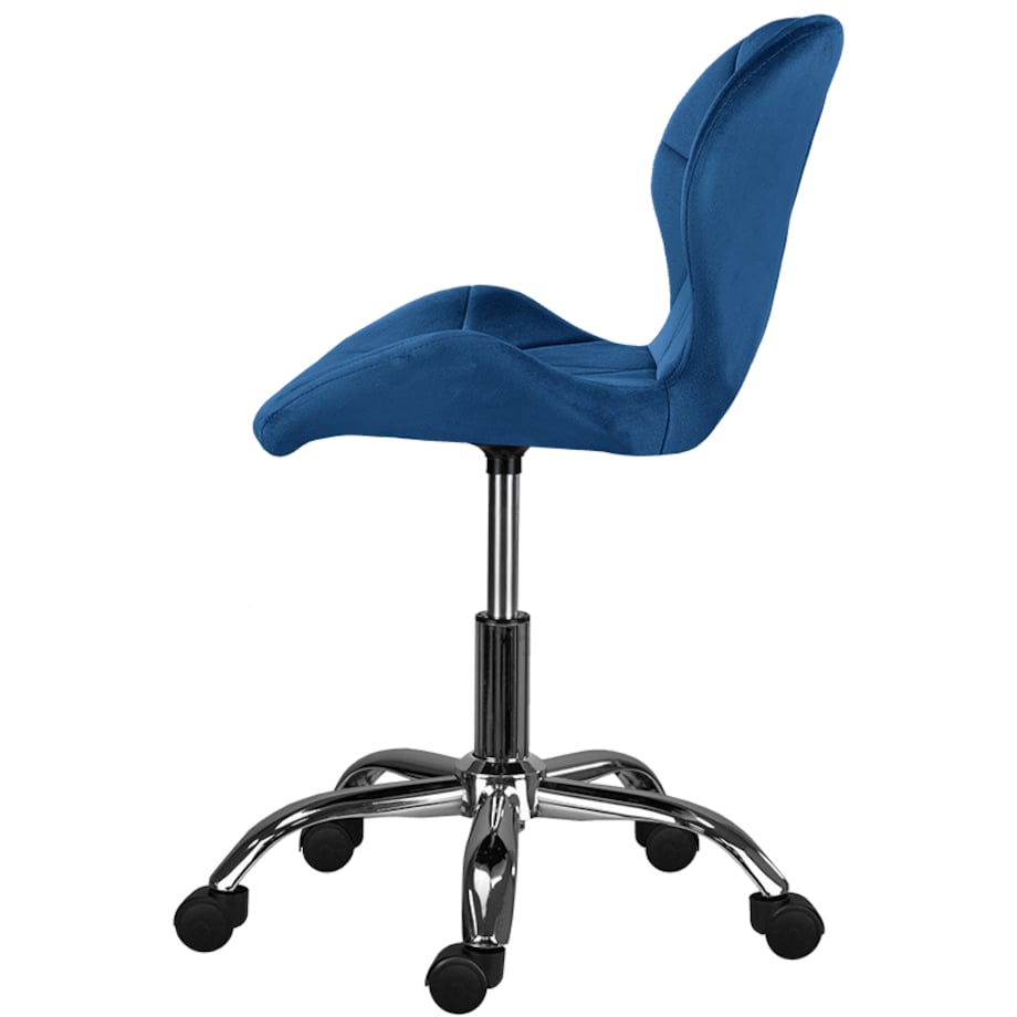 Krzesło biurowe obrotowe regulowane welurowe pikowane