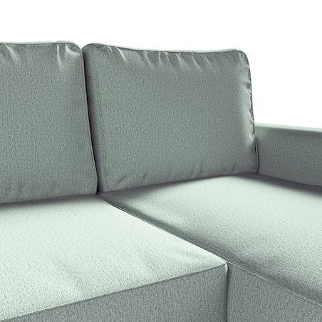 Pokrowiec na sofę Backabro rozkładaną z leżanką, beżowo-eukaliptusowy, 248 x 88/150 x 71 cm, Madrid