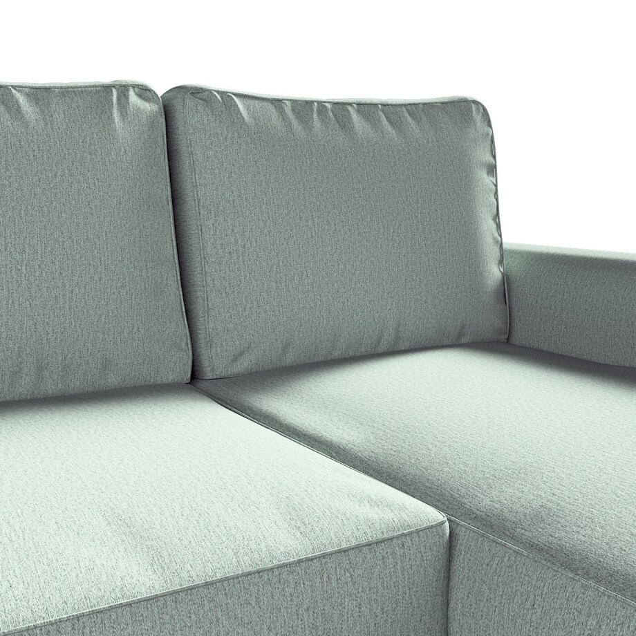 Pokrowiec na sofę Backabro rozkładaną z leżanką, beżowo-eukaliptusowy, 248 x 88/150 x 71 cm, Madrid