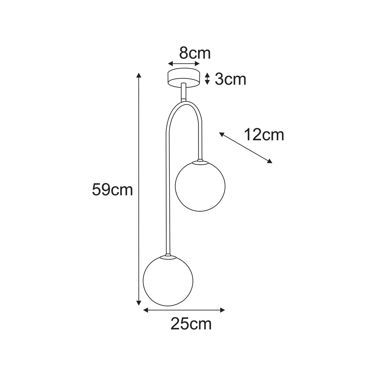 Lampa sufitowa K-5990 z serii SILA