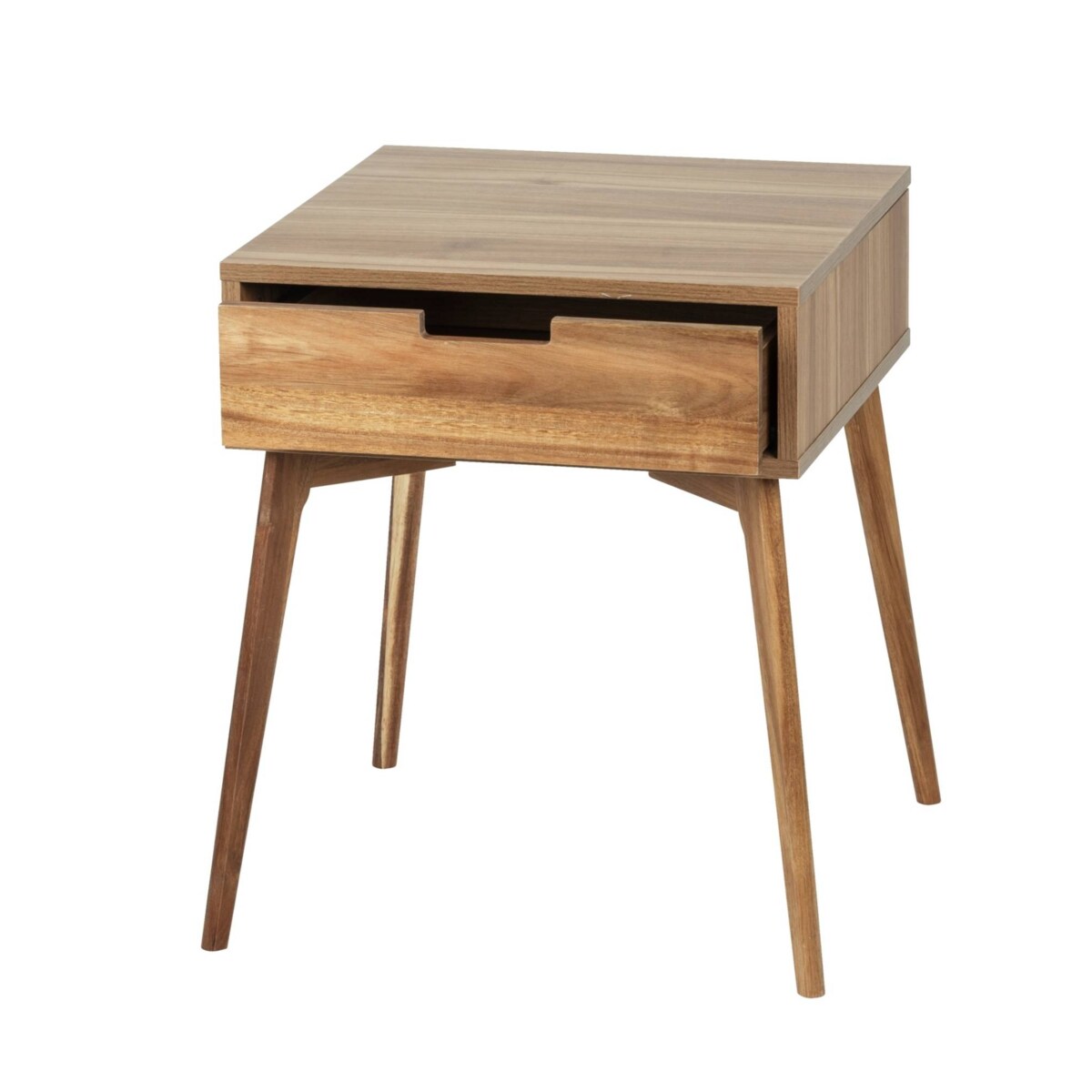 Mini komoda, stolik pomocniczy z szufladą, drewno olchowe, WENKO