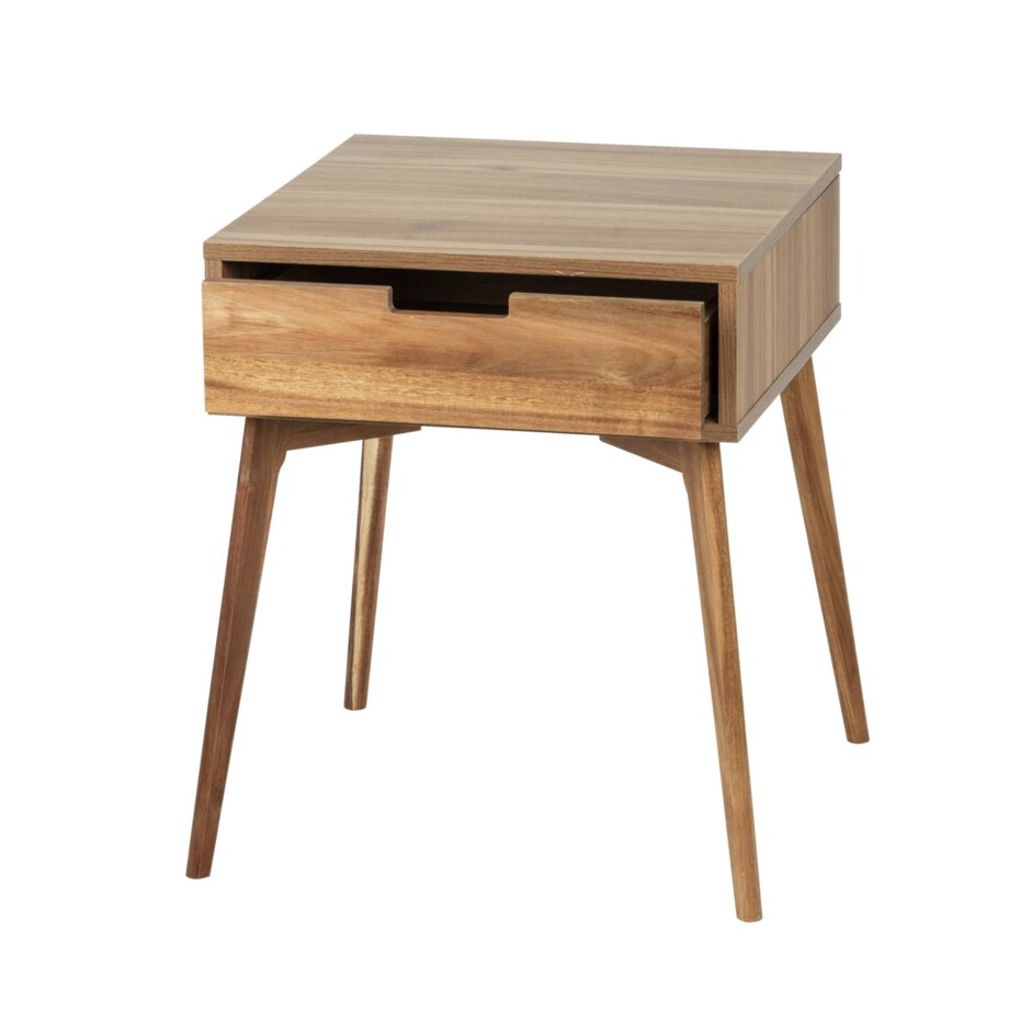 Mini komoda, stolik pomocniczy z szufladą, drewno olchowe, WENKO