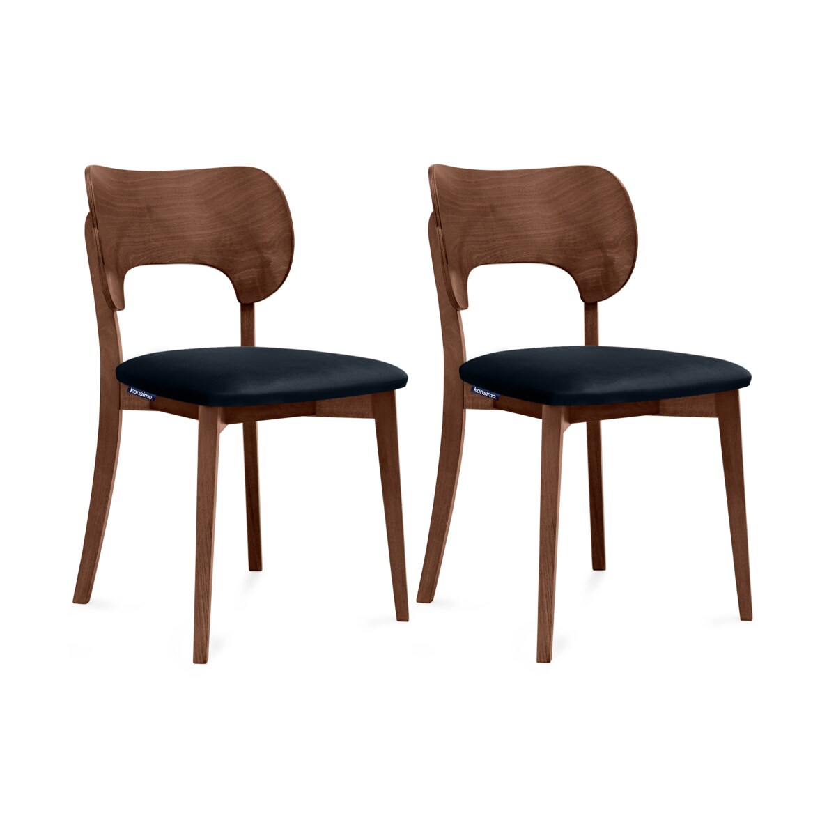 KONSIMO LYCO loftowe krzesła 2 sztuki ciemnoniebieskie