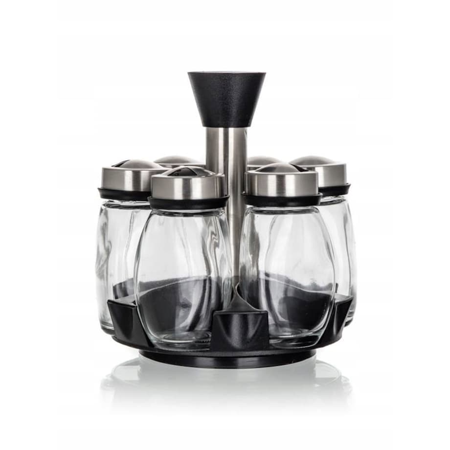 PRZYPRAWNIK pojemnik na przyprawy zestaw do kuchni stojak box 120 ml 6szt