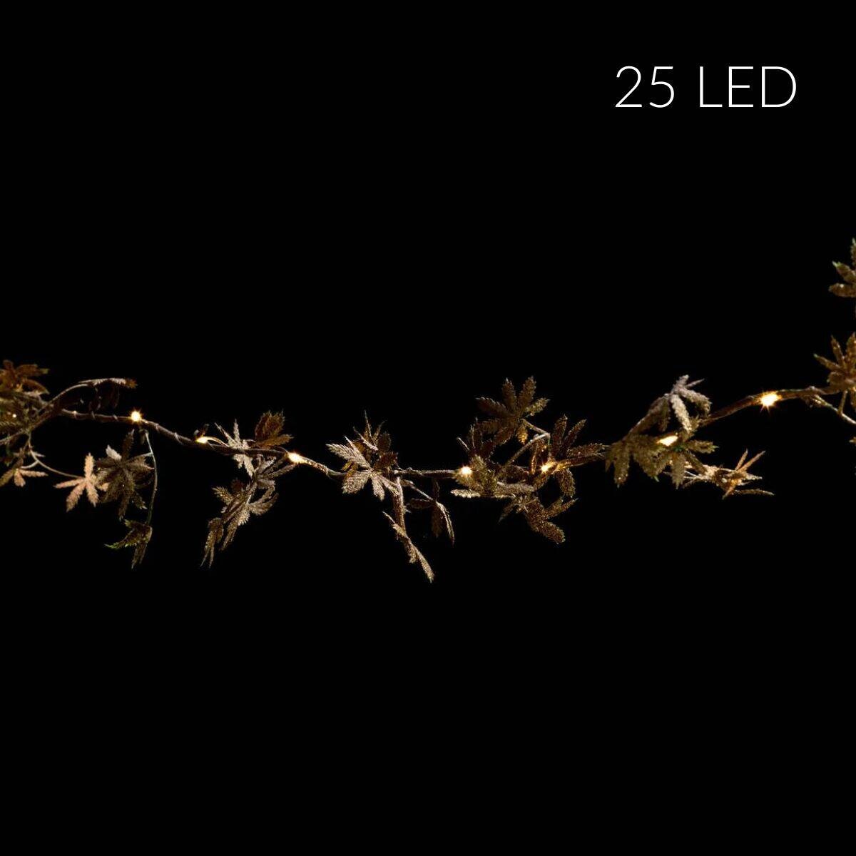 Girlanda świetlna wewnętrzna z roślinnym motywem, 25 LED