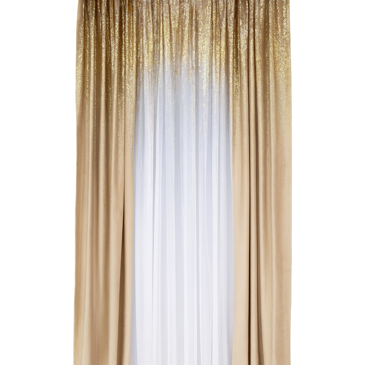 zasłona welurowa "złoty deszcz" | przelotki | 140x250 | jasny beż