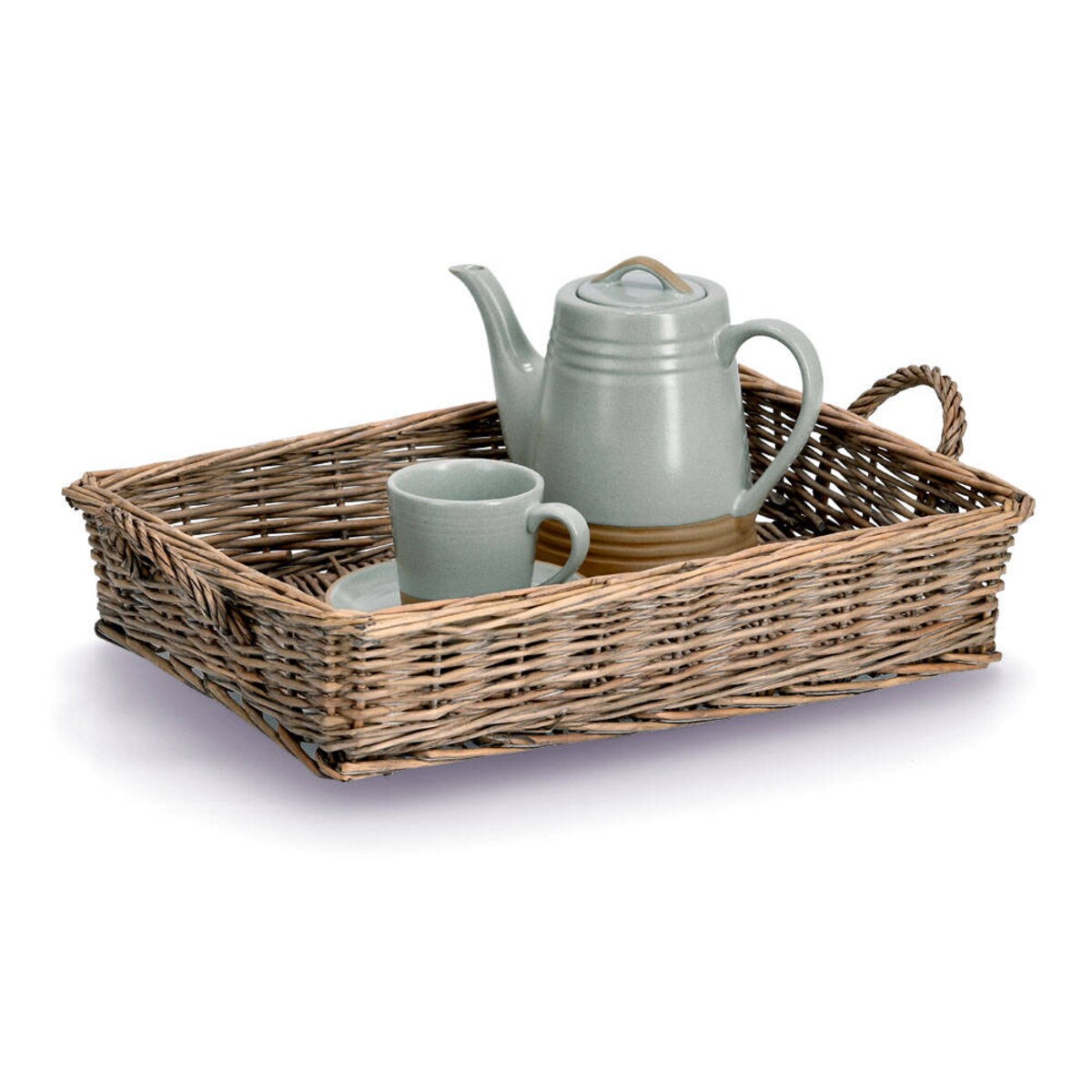 Wiklinowa taca z uchwytami, 41 x 30 cm