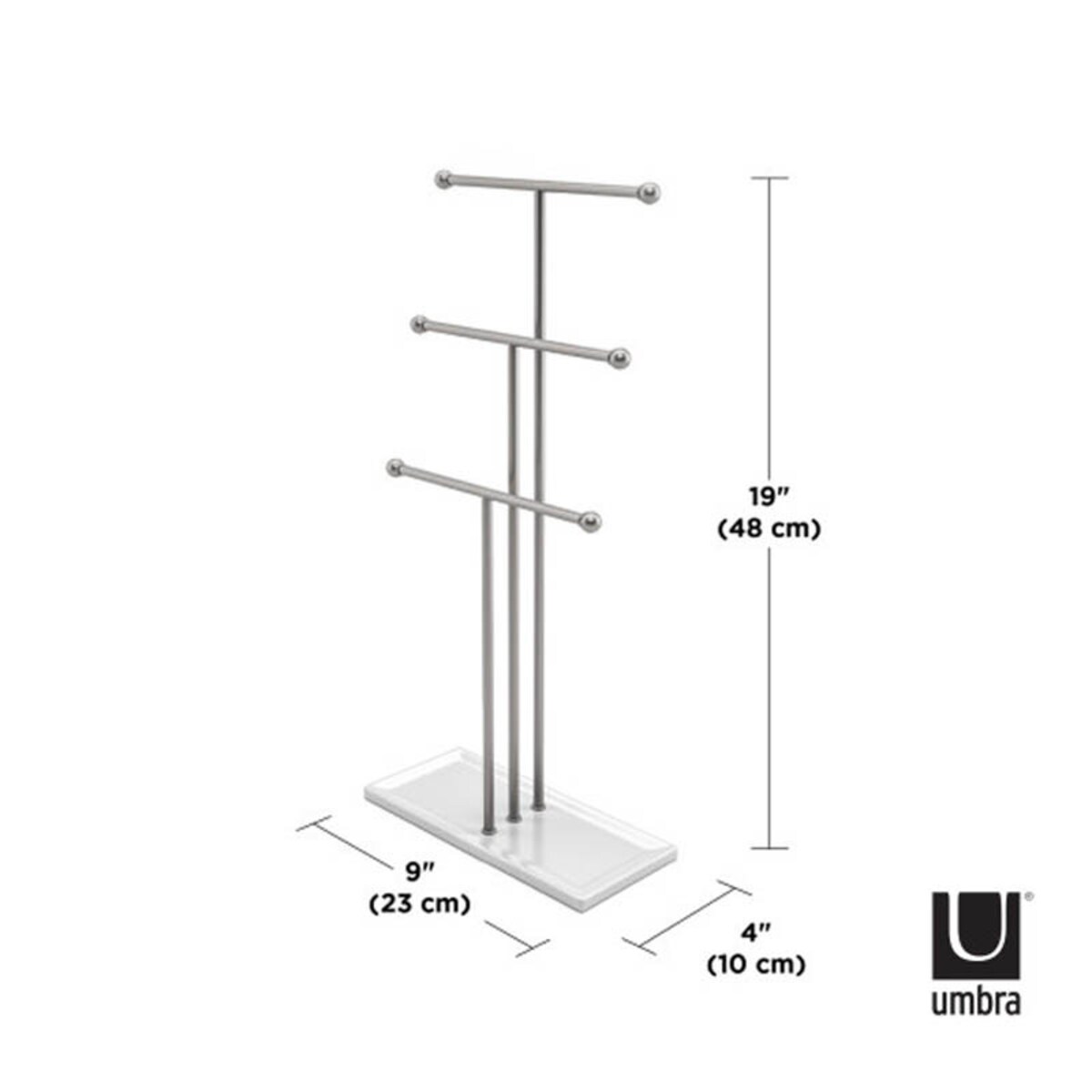 Stojak na biżuterię (srebrny) Trigem Umbra