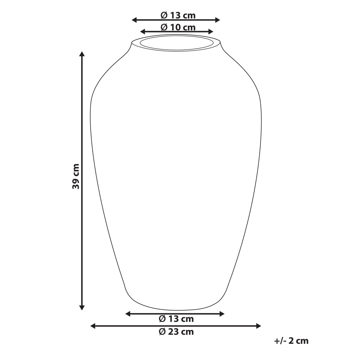 Wazon na kwiaty TERRASA Ceramika 39 cm Pomarańczowy