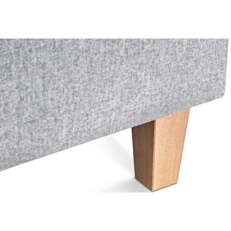 KONSIMO ERISO Szary składany stołek na drewnianych nogach otomana